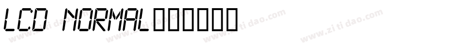 LCD Normal字体转换